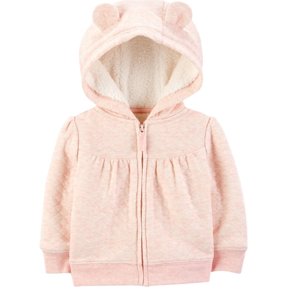 Suéter con capucha para bebé Simple Joys de Carter's 24M Pink