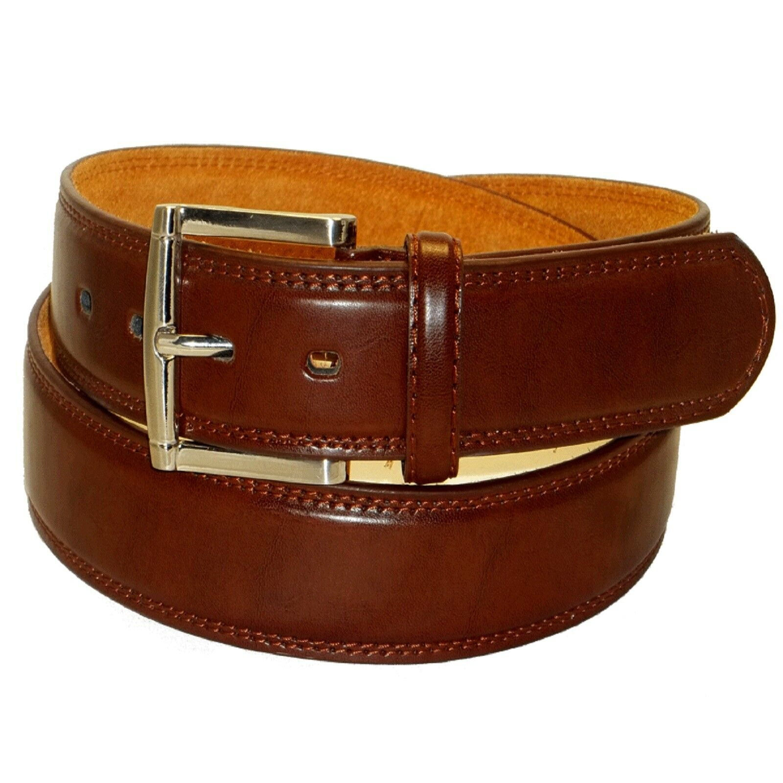 BIG TALL MEN 1.5 INCH WIDTH Leather Belt Size 4XL BROWN