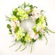 thumbnail image 4 of Corona de Flores Bordadas con Decoración Navideña y Colgante de Flores Falsas, 4 of 7