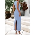 thumbnail image 2 of Vestido largo PRETTYGARDEN para mujer, boda de verano, azul claro, 2 of 7