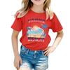 thumbnail image 2 of SNKSDGM Girls Shirts for Girls 10-12 Crop Tops Baby Girl Clothes 6-9 Months Overalls Children's Fashion Print Loose Casual Short Sleeve Top for Kids Comfortable Summer T Shirt for Boys and Girls, 2 of 2