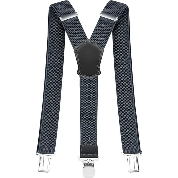 Mens Braces Suspenders 4cm Wide Heavy Duty Trousers with Strong 3 Metal Clips Adjustable and Elastic Y Form for Men and Women