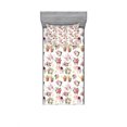 thumbnail image 2 of Shabby Flora Bedding Set with Sheet & Covers, Roses Shabby Form Design Vintage Teapots Flowers Leaves Cakes Lemon Art Print, Printed Bedroom Decor 2 Shams, 4 Sizes, Multicolor, by Ambesonne, 2 of 3