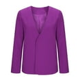 thumbnail image 4 of Ounisa Women 3/4 Sleeve Blazer Open Front Cardigan Jacket Work Office Blazer Casual Long Sleeve V-neck Top, 4 of 6