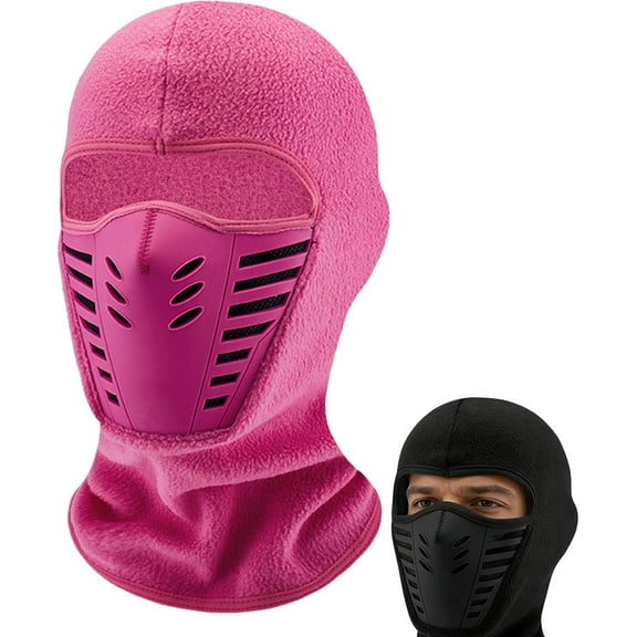 Winter Rider Warm Anti-Haze Balaclava, Full Face Rider Masker, Windproof, Thickened, and Thermal Balaclava (Pink)
