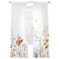thumbnail image 6 of Colorful Flowers Sheer Curtains for Living Room Bedroom Botanical Garden Florals Herbs Plants Sheer Curtains 108 Inch Long 2 Panels Set Light Filtering Curtain Window Treatments Drapes, 6 of 6