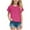 Hot Pink, variant on Linfrsh Girls Shirt Girls Short Sleeve Tops Kids Summer T Shirts Crewneck Fashion Tees(Hot Pink,Size 11-12 T)