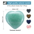 thumbnail image 2 of 5Pcs Corazón Piedra Cuarzo, Piedras de Corazón de Amor para Equilibrar la Preocupación a Granel Verde, Nieve, Rojo, Azul, Marrón, 2 of 5