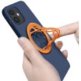 thumbnail image 2 of IBAOLEA Elastic Silicone Phone Grip Ultra-Thin Cell Phone Strap Holder for Hand Anti-Slip Phone Holder Compatible with Wireless Charger Magnetic Mount Loop Phone Grip 2 Pack (Orange) Orange, 2 of 8