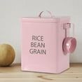 thumbnail image 4 of Rongfmy Flour Storage Bucket and Measuring Rice Bucket for beans Cereal Pink, 4 of 9