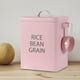 thumbnail image 4 of Cubo De Almacenamiento De Harina Y Cuchara Medidora Cubo De Arroz Para Frijoles Cereal Pink Sunnimix bote de arroz, 4 of 8