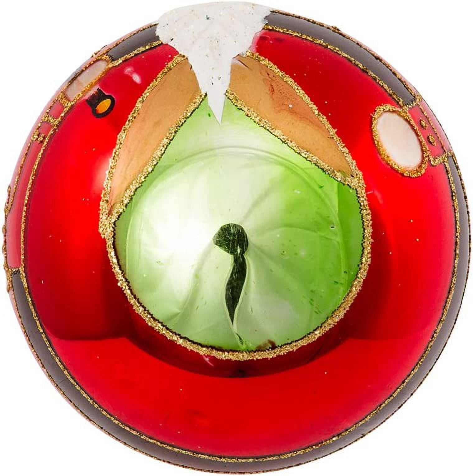Glass Nutcracker Design Ball Ornaments - Thumbnail 3