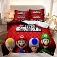thumbnail image 1 of three-piece Mario Mario Mary Series 3D digital printing foreign trade quilt cover can be printed, 1 of 6