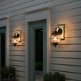 thumbnail image 3 of LNC Outdoor Wall Sconce with Globe Glass Shades Waterproof Wall Light in Bronze Finish, 3 of 10