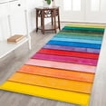 thumbnail image 2 of Rustic Runner Rug Floor Mat Modern Rug Rainbow(60x180cm)., 2 of 7