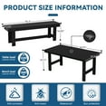 thumbnail image 2 of JUSTLET 3 Pieces Patio Furniture Set, HDPE Outdoor Dining Table Set with 2 Benches, Durable and Weather-Resistant for Patio, Garden and Balcony Use, Black, 2 of 8