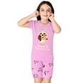 thumbnail image 3 of Topgal Lovely Puppy Theme Little Girls Pajama Tee Shorts & Pants 3 Pieces Dachshund Cotton Kid Pyjamas Set Size 5T, 3 of 7
