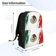 thumbnail image 3 of Mexican Flag Backpack Travel Bag For Men Women Lightweight Back Pack With Laptop Compartmen, 3 of 7