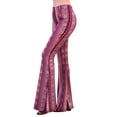 thumbnail image 4 of Daisy Del Sol High Waist Gypsy Comfy Yoga Ethnic Tribal Stretch Palazzo 70s Bell Bottom Fit to Flare Pants, 4 of 9