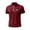 #0144-Red, variant on Betivan Men's Summer Solid Color Sports Training Top Quick Dry Stand Collar Half Zipper Design Short Sleeve Gym Workout Running Breathable Active Fashion Top