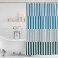 thumbnail image 4 of Colorful Stripe Waterproof Fabric Shower Curtain,Modern Teal Blue Green Vertical Striped Waterproof Fabric Shower Curtain for Bathroom Curtains Bathtubs Shower Curtains with 12 Hooks Small 36x72in, 4 of 8