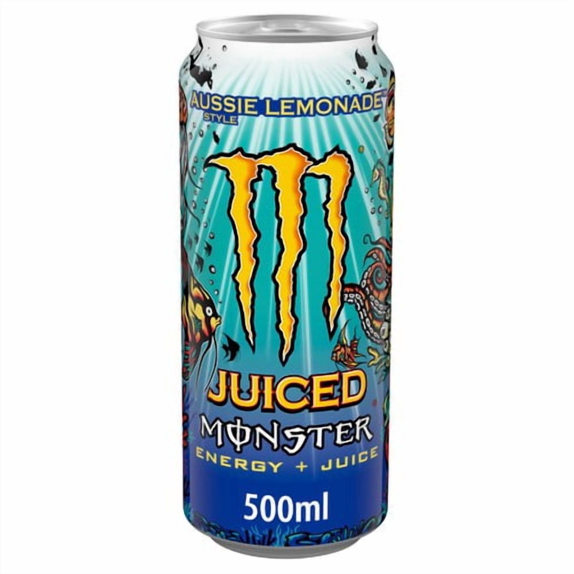 Monster Energy Drink Aussie Style Lemonade 4 x 500ml, British Import (Pack of 2)