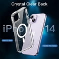 thumbnail image 4 of JETech 5 in 1 Magnetic Case for iPhone 14 6.1-Inch with 2-Pack Tempered Glass Screen Protector and Camera Lens Protector, Compatible with MagSafe, Shockproof Bumper Phone Cover (Clear), 4 of 7