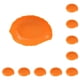 thumbnail image 2 of Billuyoard Bandeja de aperitivos, de dulces, cesta de frutas, platos de almacenamiento de hojas realistas, utensilios de cocina multifuncionales, Naranja 10Conjunto, 2 of 6