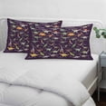 thumbnail image 3 of Purple Dinosaur Pillow Covers, Linen Long Throw Pillow Case, Vintage Letters Farm Animals Holiday Pillow Protector Decorative Cushion Cover for Living Room/Bedroom 20" x 36", 3 of 8