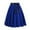 Blue, variant on ShomPort Vintage Skirt for Women High Waist Lace Up Pleated Skirts Solid Color A-Line Midi Skirt