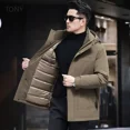 thumbnail image 2 of Chaqueta corta de plumón con relleno de plumón de pato, ropa de diseñador para hombre, chaquetas para hombre, ropa de manga larga para hombre, abrigo frío para hombre para invierno, 2 of 5