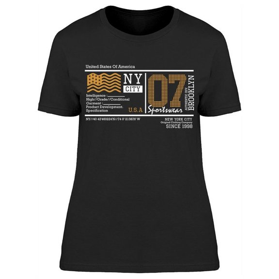 Specification Nyc Sportswear T-Shirt Women -Image by Shutterstock, Female XX-Large