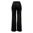 thumbnail image 5 of Womens Rhinestone Jeans Baggy Y2K Straight Wide Leg Sparkly Glitter Denim Pants (Black L), 5 of 5