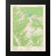 thumbnail image 2 of USGS 15x18 Black Modern Framed Museum Art Print Titled - Grandaddy Lake Utah Quad - USGS 1972, 2 of 5