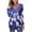 Dark Blue1, variant on Henley Tunic Tops for Women Hide Belly Tunic Floral Print Blouse Front Pleated Shirts Long Sleeve Christmas Shirts Tops