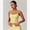 Yellow, variant on IBTOM CASTLE Tank Top Built in Bra for Women - Sports Yoga Workout Tops Crop Halter Neck Womens Padded Sport Back Bras Cami S Red