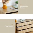 thumbnail image 5 of YOCWO Fluted 6 Drawer Dressers for Bedroom, 48" Wide Modern Chest of Drawer with 6 Big Drawers, Natural, 5 of 6