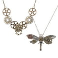 thumbnail image 1 of Colgante de Collar Steampunk Vintage de 2 piezas Hugo Cadena de Gargantilla de Engranajes, 1 of 10
