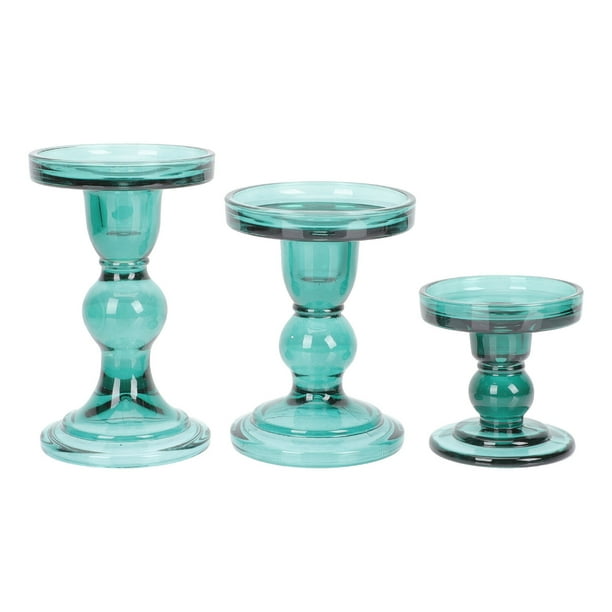 KAKOWELY 3 candelabros de cristal de alto soporte para velas, candelabros decorativos para fiestas.