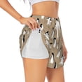 thumbnail image 1 of Balery Lovely Penguin Pantalones cortos deportivos para mujer con forro y dos bolsillos, elásticos, para entrenamiento, gimnasio, yoga-X-Large, 1 of 7