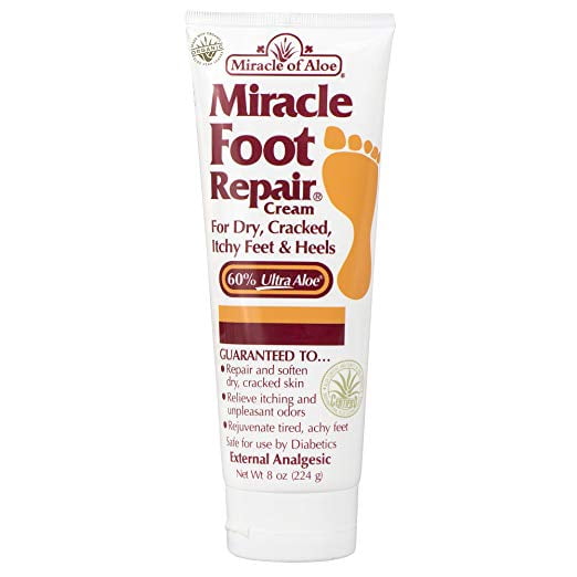 Miracle of Aloe, Miracle Foot Repair Cream with 60 UltraAloe 8 ounce
