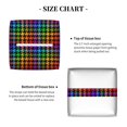 thumbnail image 5 of Gaeub Rainbow Houndstooth Print Leather Tissue Box Cover Square,Tissue Holder,Leather Paper Case,PU Leather Tissue Box Holder Decorative for Bathroom, Home Office Decor, 5 of 7