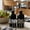 Black, variant on Couronne Co. Prima Glass Oil & Vinegar Cruet Set with Metal Caddy, 8 oz, Glossy Black