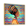 thumbnail image 3 of Designart 'African American Woman Portrait with Turban IV' Modern Framed Canvas Wall Art Print, 3 of 5