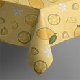 thumbnail image 5 of Yellow Lemon Fruit Slices Yellow Pattern Square Tablecloth,Waterproof Square Table Cover,Wipeable Spillproof Washable Table Cover for Home Kitchen Party Decor 42"X42"(107x107cm), 5 of 6
