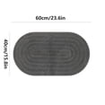 thumbnail image 3 of 40x60cm Elliptical Microfiber Bath Mat, Soft Absorbent Non-Slip Rug for Bathroom Shower Kitchen, 1 Count, 3 of 5