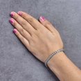 thumbnail image 6 of 0.925 Sterling Silver 2.0 Cttw Diamond Fan-Shaped Fancy Fish-Scale Link Tennis Bracelet (I-J Color, I3 Clarity) - 7", 6 of 7