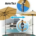 thumbnail image 4 of Strong Camel 9 Ft Outdoor Table Aluminum Patio Umbrella with Auto Tilt and Crank, With OLIFEN Cover , Alu. 8 Ribs (Beige), 4 of 7