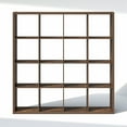 thumbnail image 6 of Furinno CUBIC 16-Cube Open Shelf Extra Thick Frame Amber Pine, 6 of 6