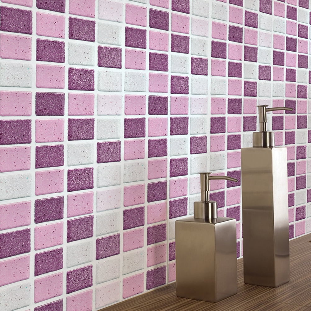 Mosaic Tile Wall Sticker Decals Home Bathroom Kitchen Decoration 10*10cm 18pcs 